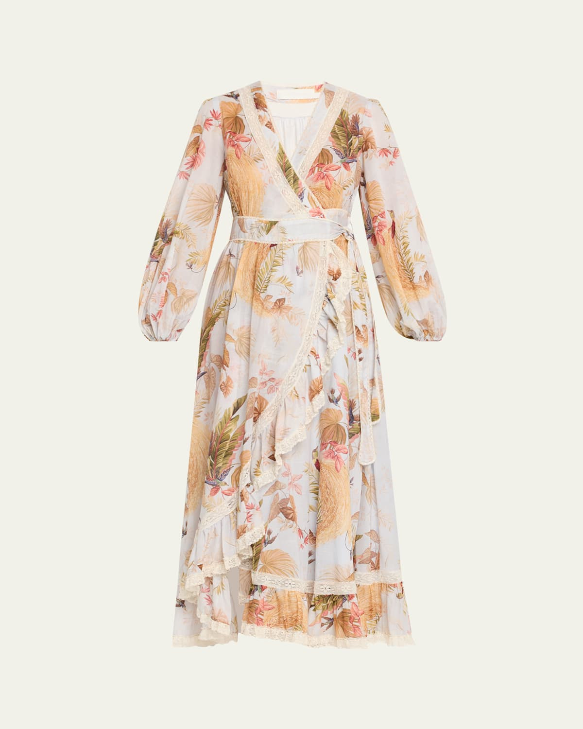 Ascension Frilled Long-Sleeve Wrap Dress | Bergdorf Goodman