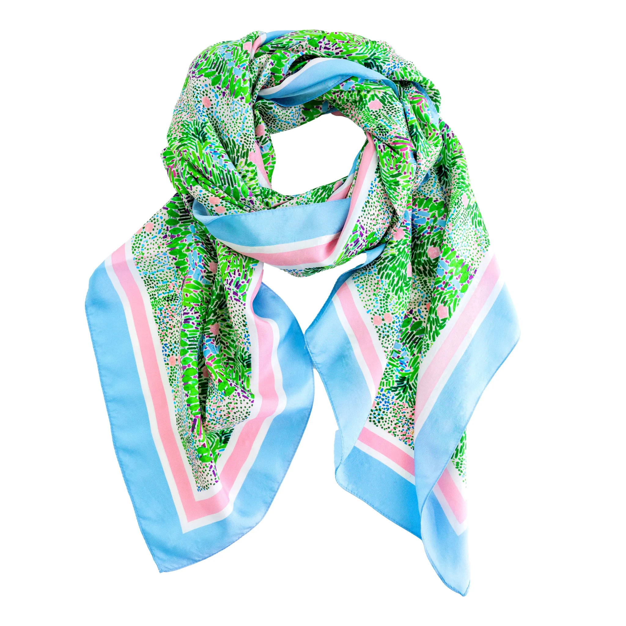 Fresh Garden Silk Scarf | EVELYN & KATE (US)
