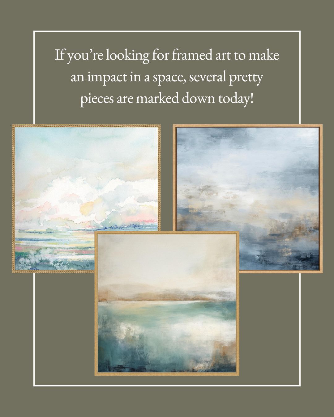 If you are looking for framed art to make an impact in a space, several pretty pieces are marked down today for the Amazon Early Prime Deals! Soft, calming abstract landscapes that work in so many rooms. 

 #amazonprimedeals #earlyprimedeals #primeday #amazondeals #framedart #wallart #abstractart #canvasart #landscapeart #gallerywall #walldecor #homedecor #livingroomdecor #amazonhome #salealert #founditonamazon #LTKSaleAlert