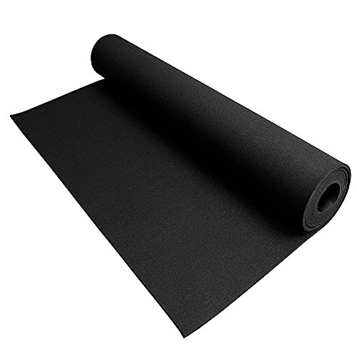 IncStores 3/8 Inch Thick Heavy Duty Rubber Flooring Roll | Flexible Recycled Rubber Roll Flooring for a Stronger and Safer Basement, Home Gym, Shed, or Trailer | Black, 4ft x 10ft | Amazon (US)