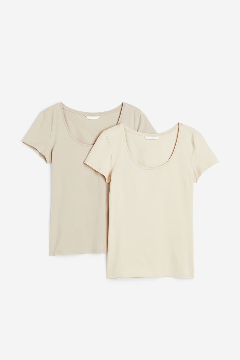2-pack jersey tops | H&M (UK, MY, IN, SG, PH, TW, HK)