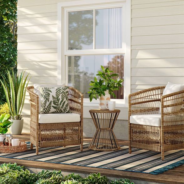 Mulberry 3pc Patio Chat Set - Natural - Threshold™ | Target