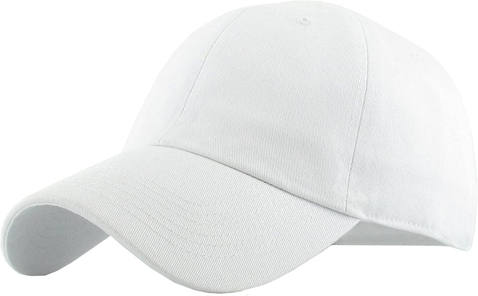 KB-LOW WHT Classic Cotton Dad Hat Adjustable Plain Cap. Polo Style Low Profile (Unstructured) (Cl... | Amazon (US)