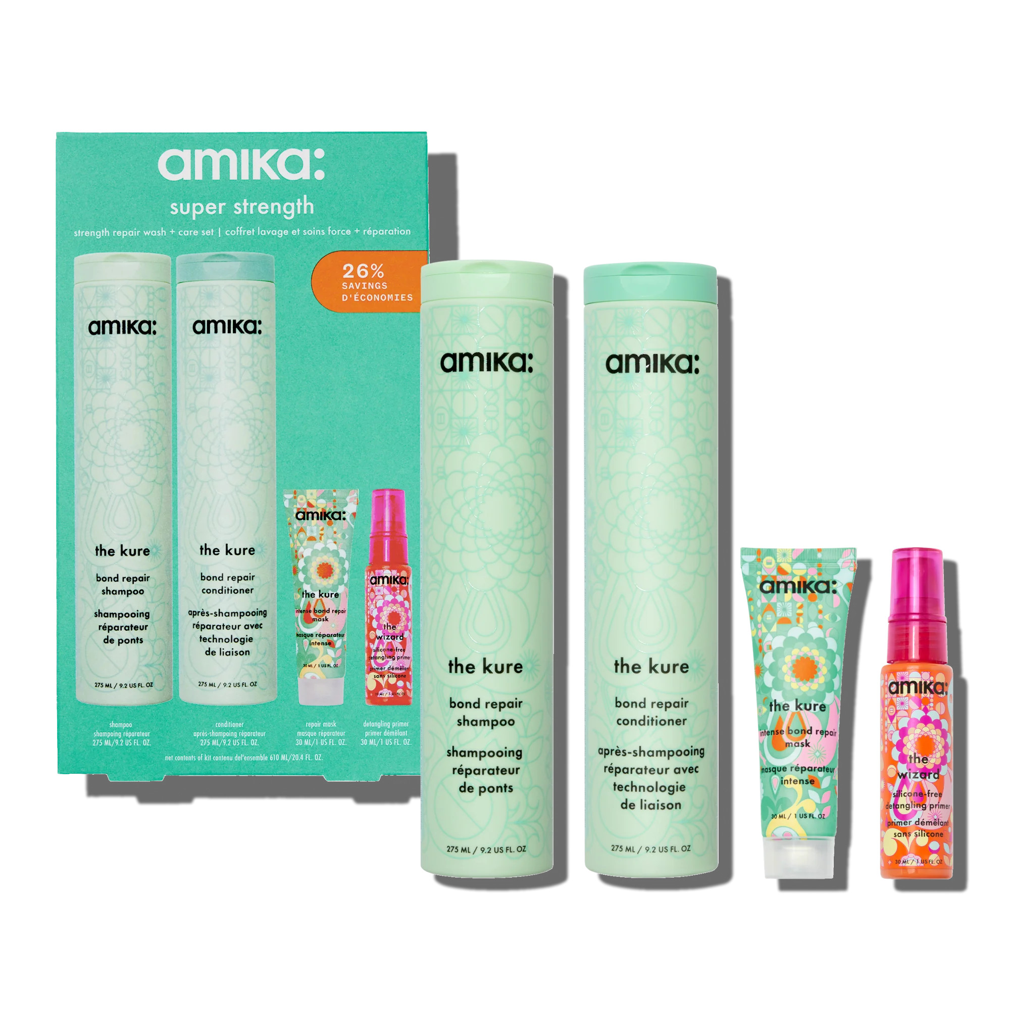 super strength | strength repair wash + care set | amika US