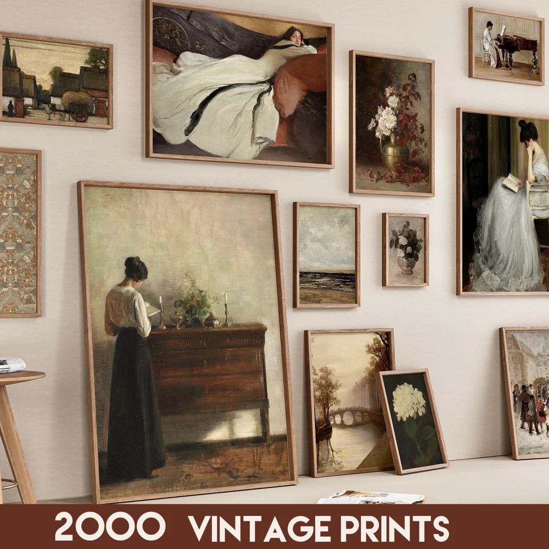 2000 Vintage Printable Rustic European Wall Art Prints Set, MEGA BUNDLE, French Country Farmhouse... | Etsy (US)