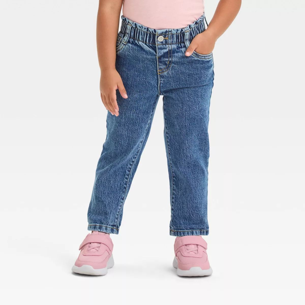 Toddler Girls' Paperbag Denim Pants - Cat & Jack™ | Target