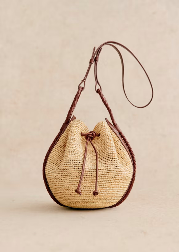Zélie Bucket bag - Natural Raffia  - Raffia - Sézane | Sezane Paris - US