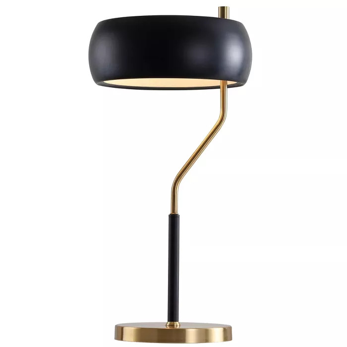 22.5" Oskar Moody Metal Desk Lamp Black/Gold (Includes LED Light Bulb) - JONATHAN Y | Target