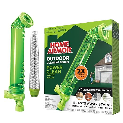 Home Armor Power Clean Wand, Outdoor Cleaning System, Blasts Away Stains from Mold, Mildew, Algae... | Amazon (US)