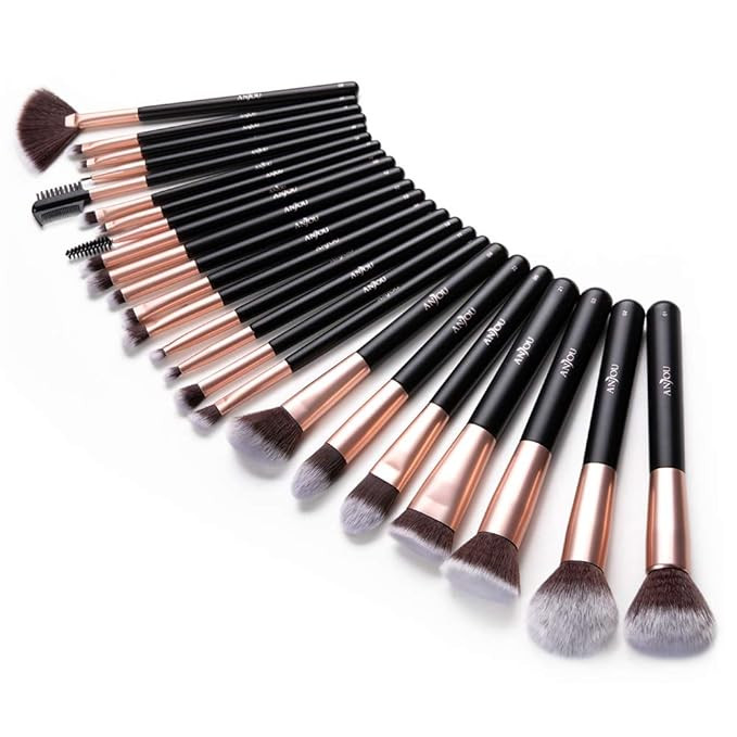 Anjou Makeup Brush Set, 24pcs Premium Cosmetic Brushes for Foundation Blending Blush Concealer Ey... | Amazon (US)