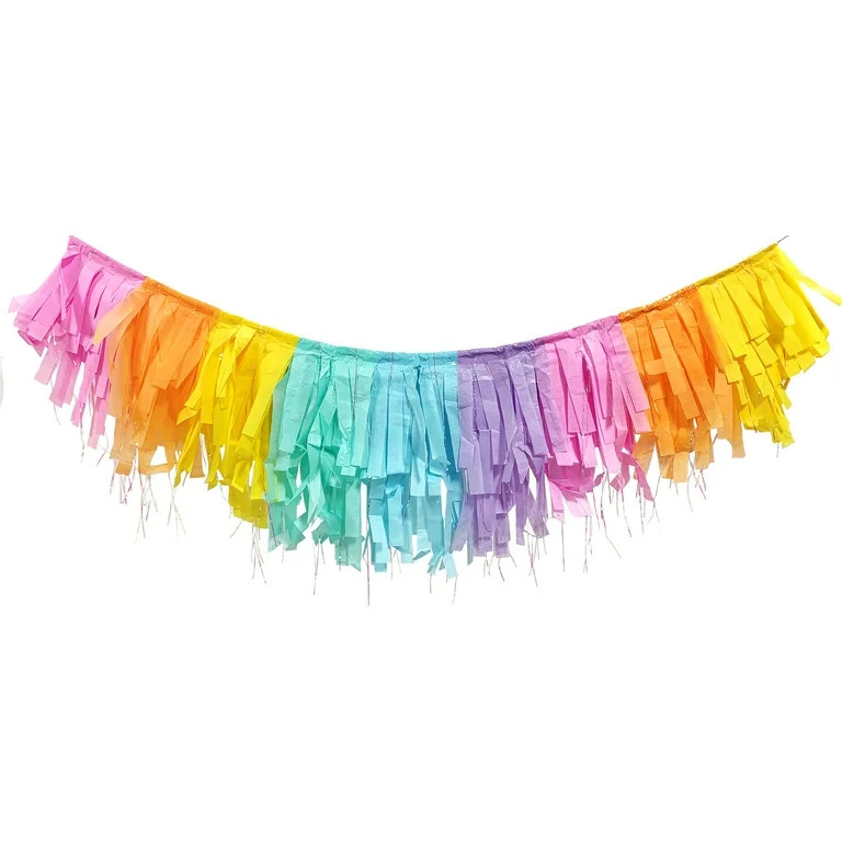 Way to Celebrate! Pastel Tissue Garland 1Ct 72" Multicolor Party Decoration - Walmart.com | Walmart (US)