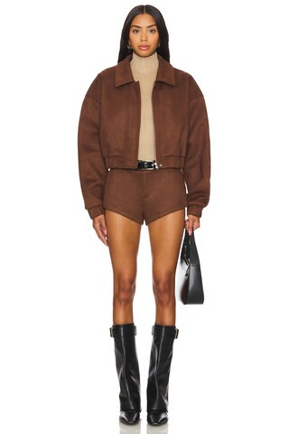 The Selene Jacket in Chocolate | Revolve Clothing (Global)