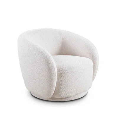 Swivel Accent Chair, Boucle Fabric Upholstered Barrel Chair, Single Sofa Single Armchair for Living Room | Wayfair North America