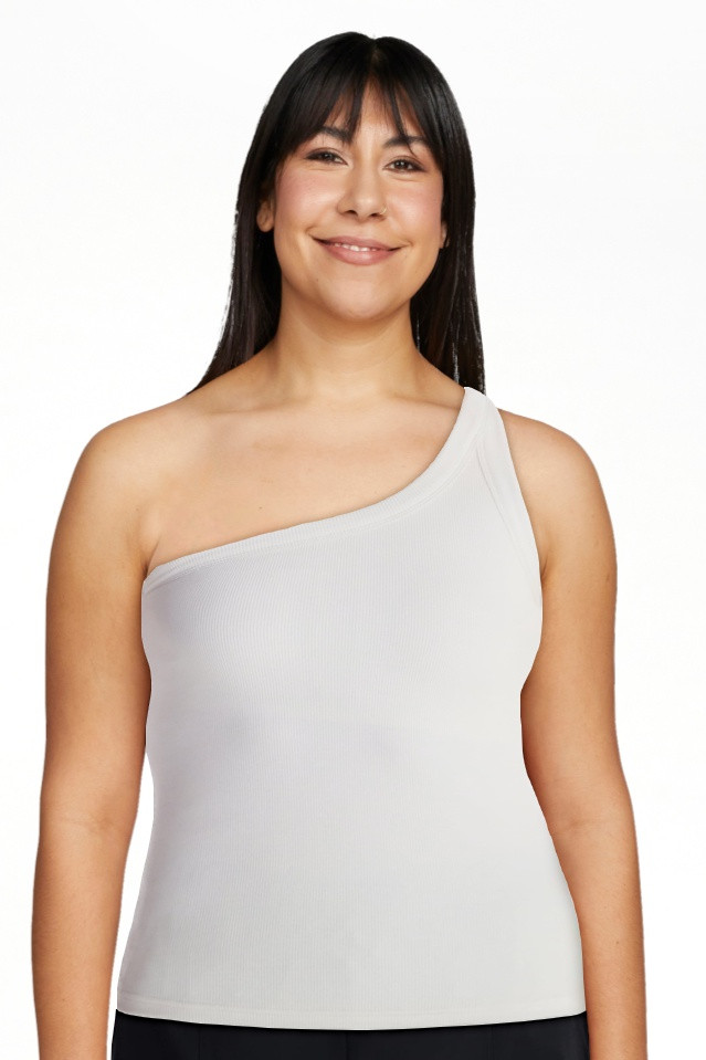 Avia Women's One Shoulder Ribbed Tank Top, Sizes XS-XXXL | Walmart (US)