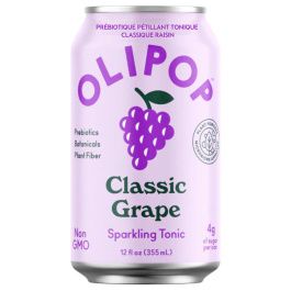 OLIPOP Low Sugar Prebiotic Sparkling Tonic Classic Grape, 355ml | Natura Market