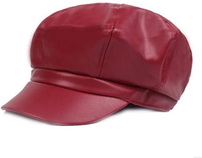 FaLasoso Women Beret PU Leather Casual Newsboy Cap, Vintage Octagonal Flat Cap Gatsby Driving Ivy... | Amazon (US)