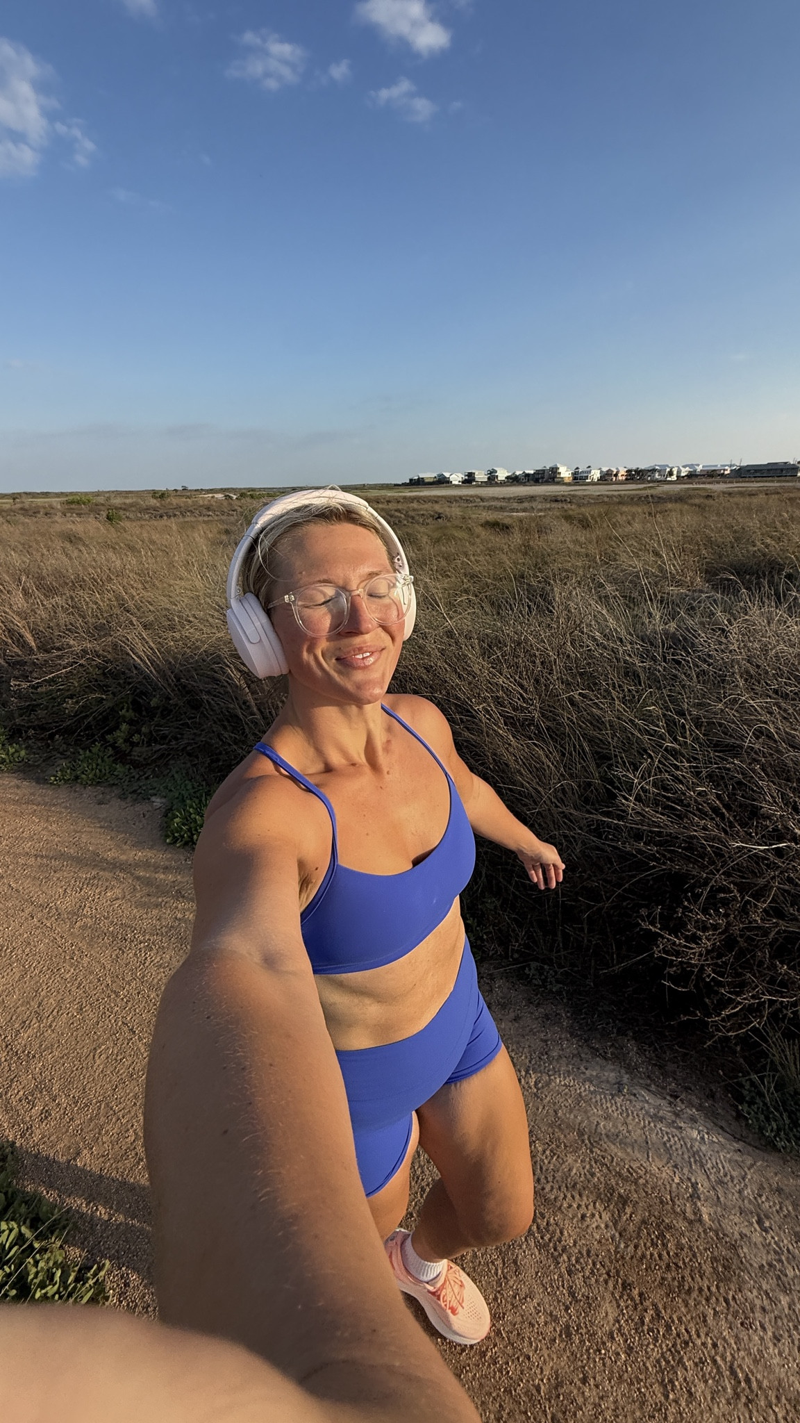 wearing 4” shorts in large, medium sports bra. perfect walking outfit / matching workout set / walking ootd / amazon workout / amazon activewear / matching set 

#LTKfitnessgoals #LTKActive #LTKootd