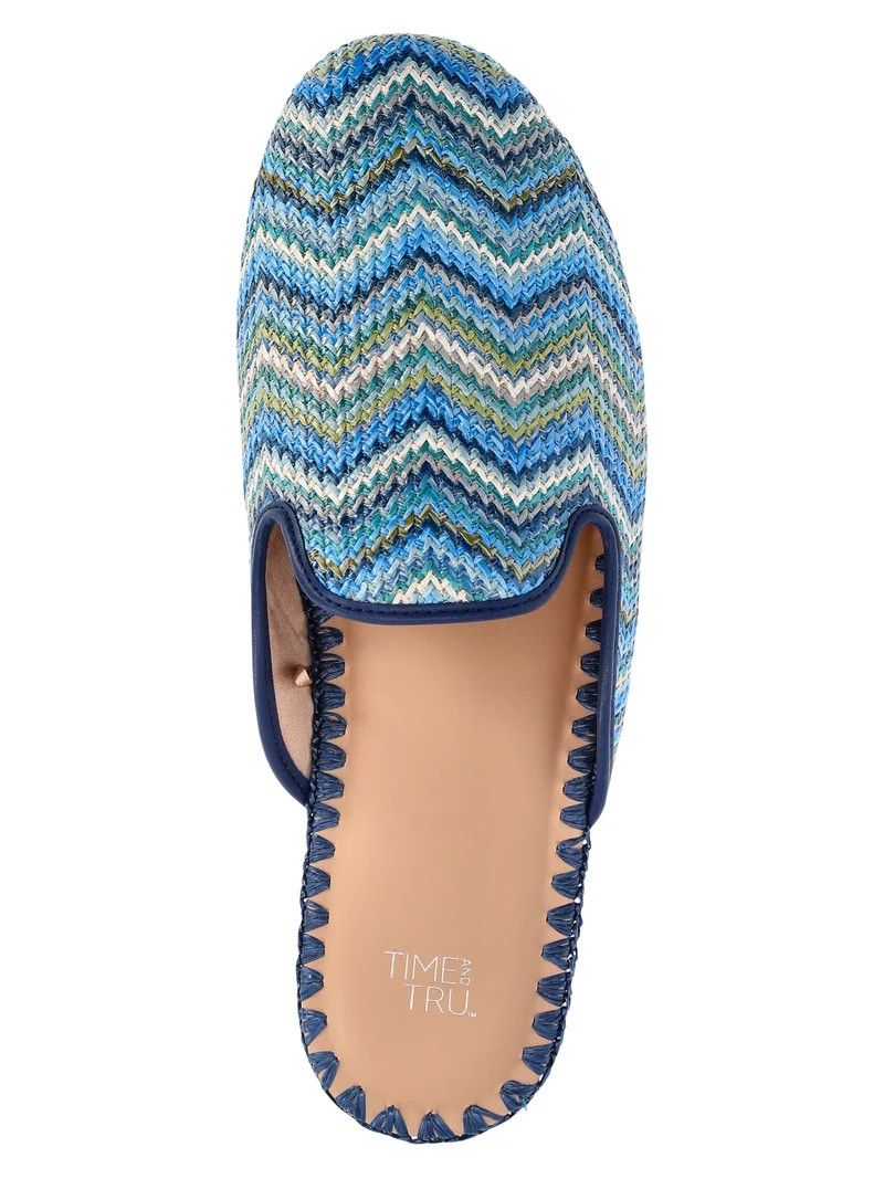 Time and Tru Women's Whipstitch Raffia Mules | Walmart (US)