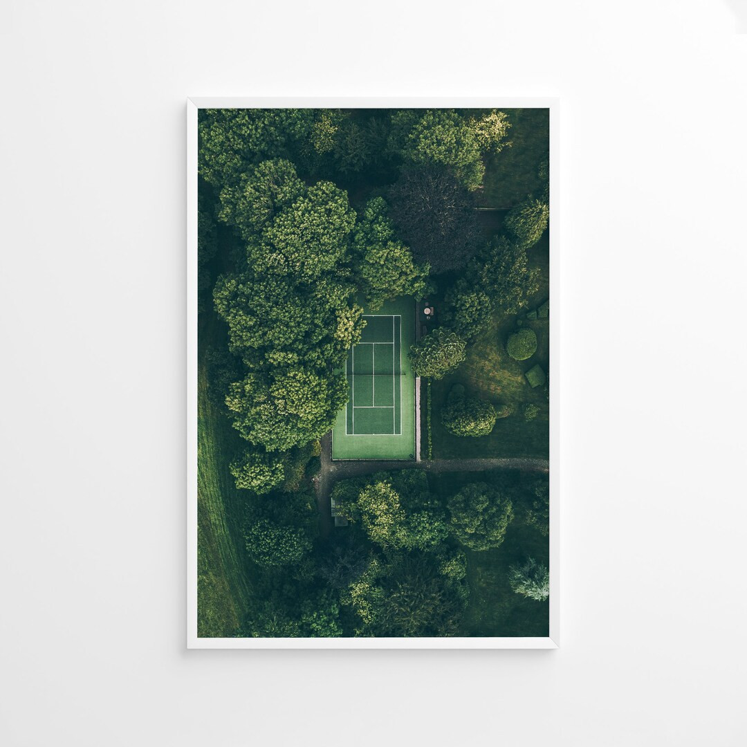 Tennis Court Print, Tennis Decor, Sports Prints Print, Landscape Aerial View, Photography Print, ... | Etsy (US)