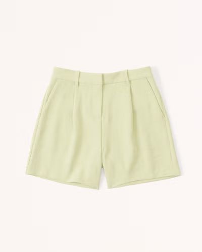 High Rise Premium Crepe Tailored Short | Abercrombie & Fitch (US)