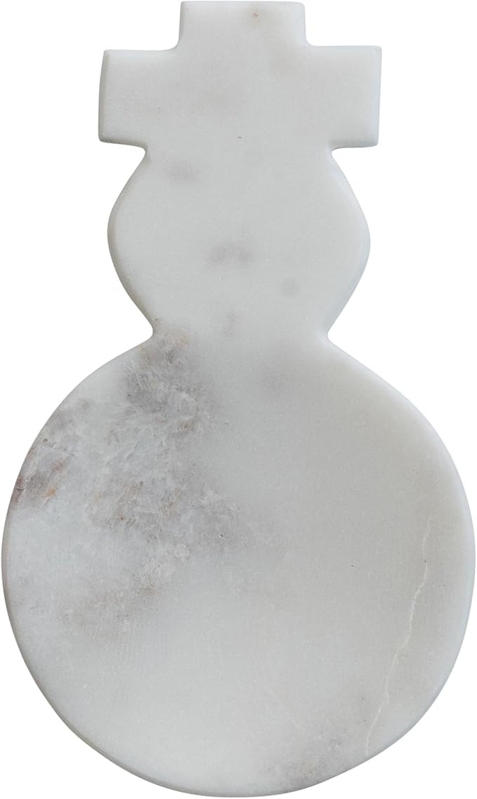 Creative Co-Op Marble Snowman Shaped Spoon Rest, White | Amazon (US)
