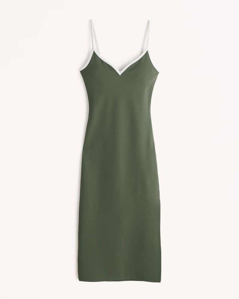 Notch-Neck Midi Dress | Abercrombie & Fitch (US)