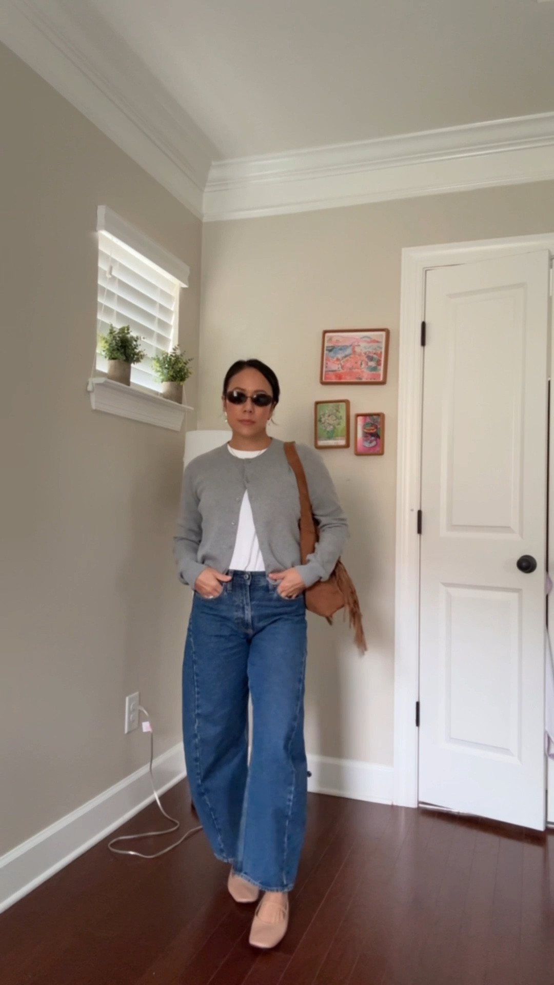 Size 25 short in Abercrombie barrel jeans. Size small in cardigan and white tee. Size 7 in shoes.  

#LTKFindsUnder100 #LTKSeasonal #LTKPetite