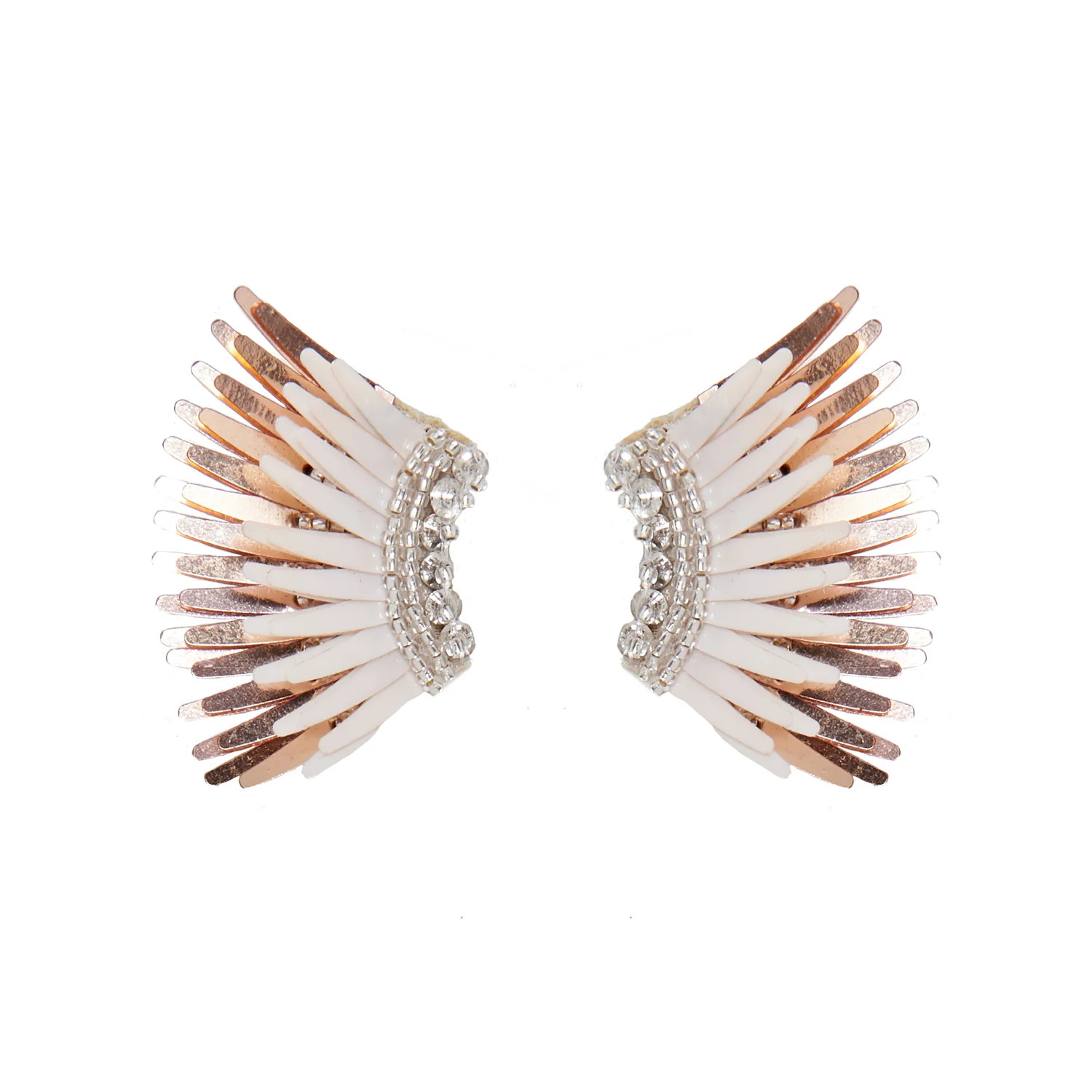 Mini Madeline Earrings Ivory Rosegold | Mignonne Gavigan