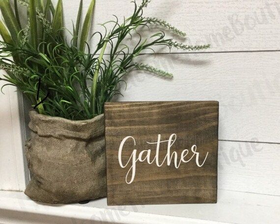 Gather Sign | Rustic Fall Sign | Gather rustic Sign | Farmhouse Bathroom Sign | Home Decor | Etsy (US)