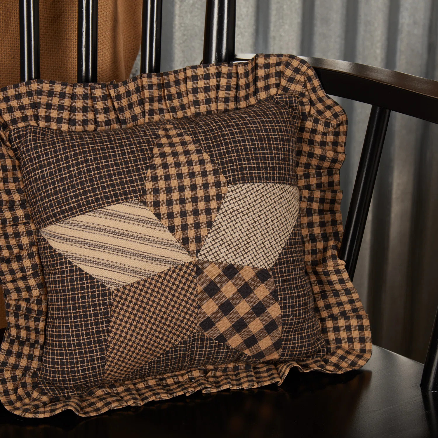 Farmhouse Ruffled Cotton Reversible Throw Pillow | Wayfair North America