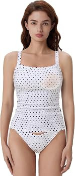 SUUKSESS Women Cotton Rib Padded Tank Tops Sleeveless Spaghetti Strap Square Neck Tops Summer Cam... | Amazon (US)
