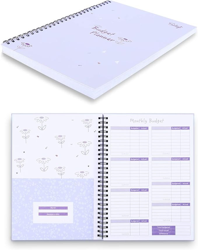 Monthly Budget Planner Book (Undated) with 12 Pockets for Income, Debt, Saving, Expense and Bill ... | Amazon (US)