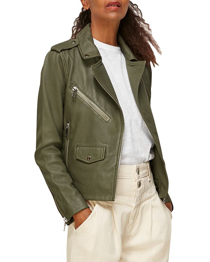 Agnes Pocket Leather Biker Jacket | Bloomingdale's (US)