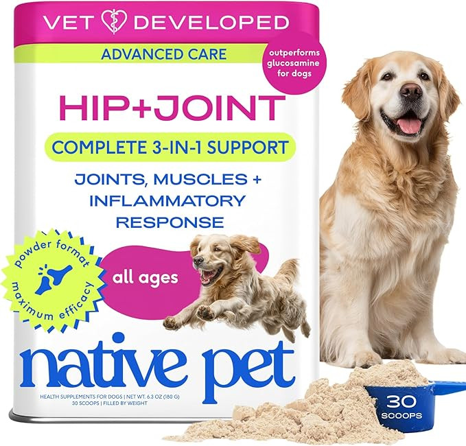 Native Pet Advanced Care - Hip & Joint Supplement for Dogs - Supports Joints, Cartilage, Muscles ... | Amazon (US)
