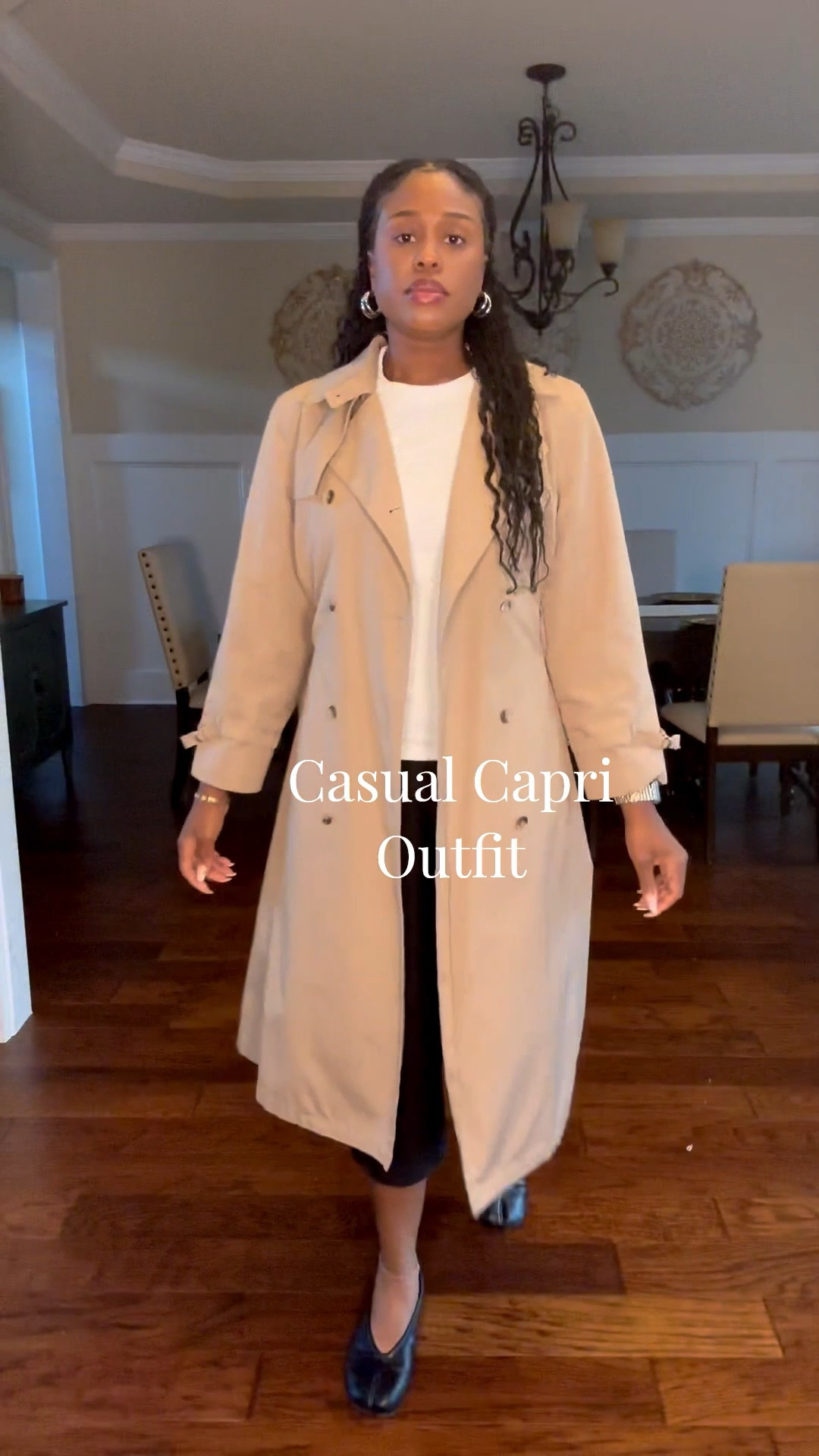 This is another Capri outfit I came up with! This would be a perfect outfit that I would wear while running errands!! These Tabi shoes are actually quite comfortable! How did I do? Trench coat is #thrifted @Shop 437 

#LTKmomlife #LTKootd