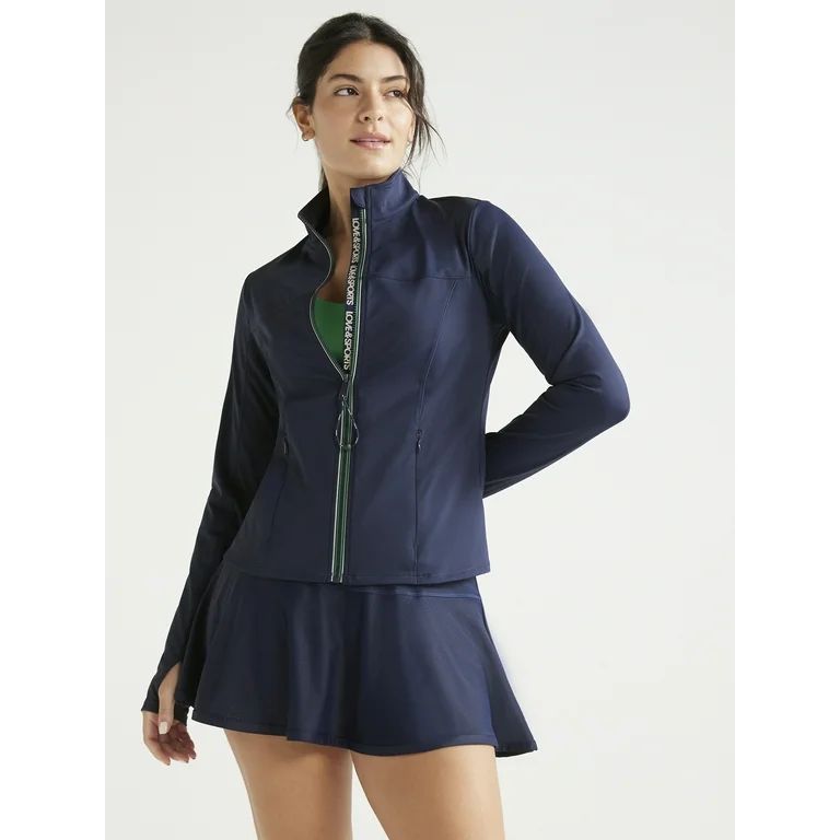 Love & Sports Women’s Zip Front Performance Jacket, Sizes XS-XXXL - Walmart.com | Walmart (US)