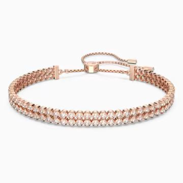 Subtle Bracelet, White, Rose-gold tone plated | Swarovski (US)