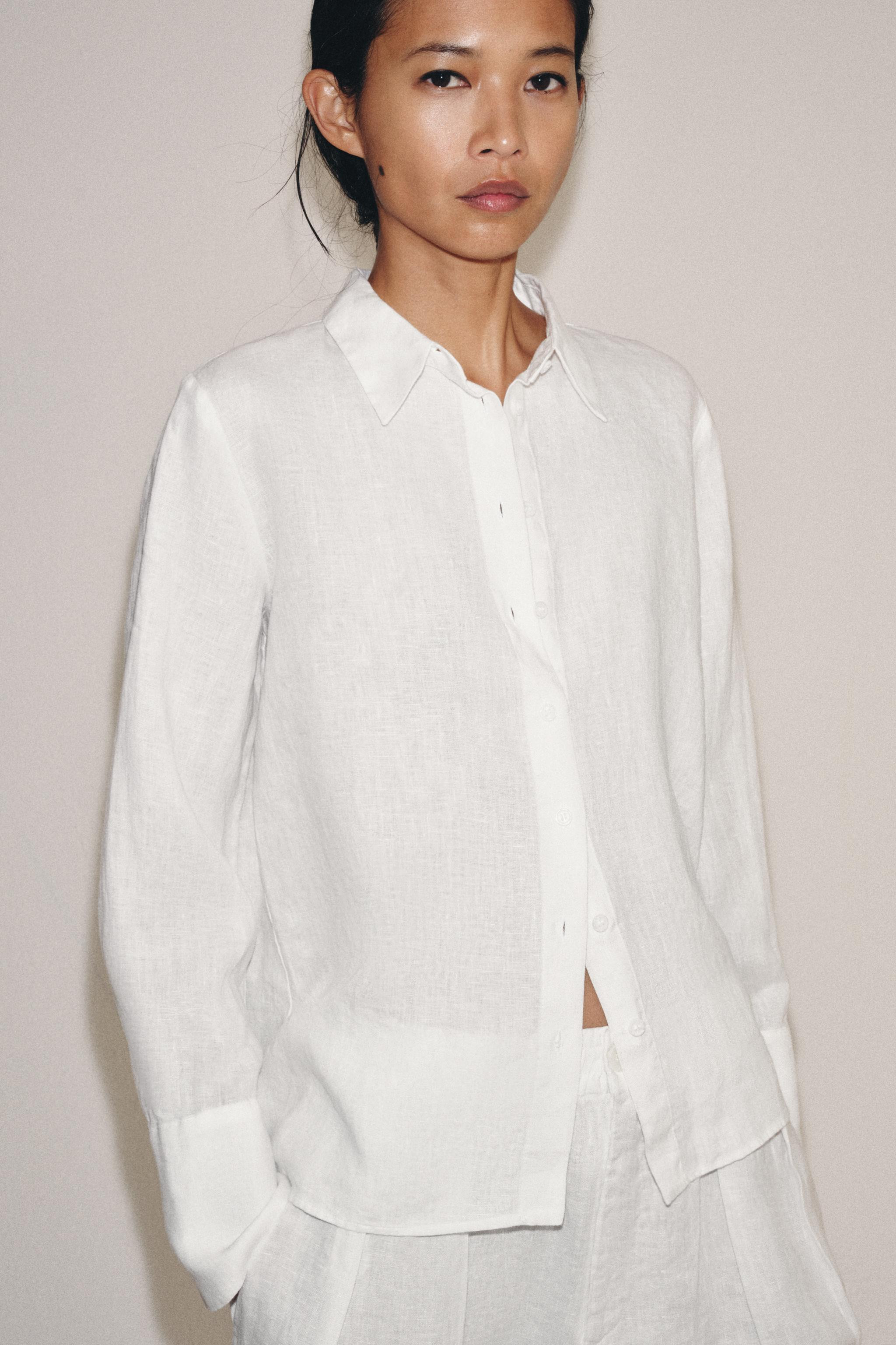 100% LINEN SHIRT ZW COLLECTION | Zara US