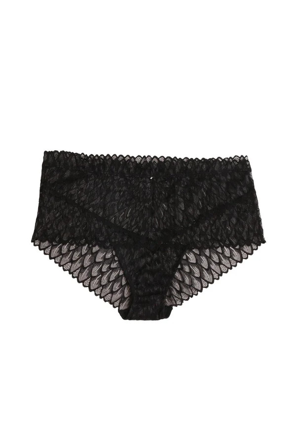 Lacy High Waist Brief - Black | Chérie Amour