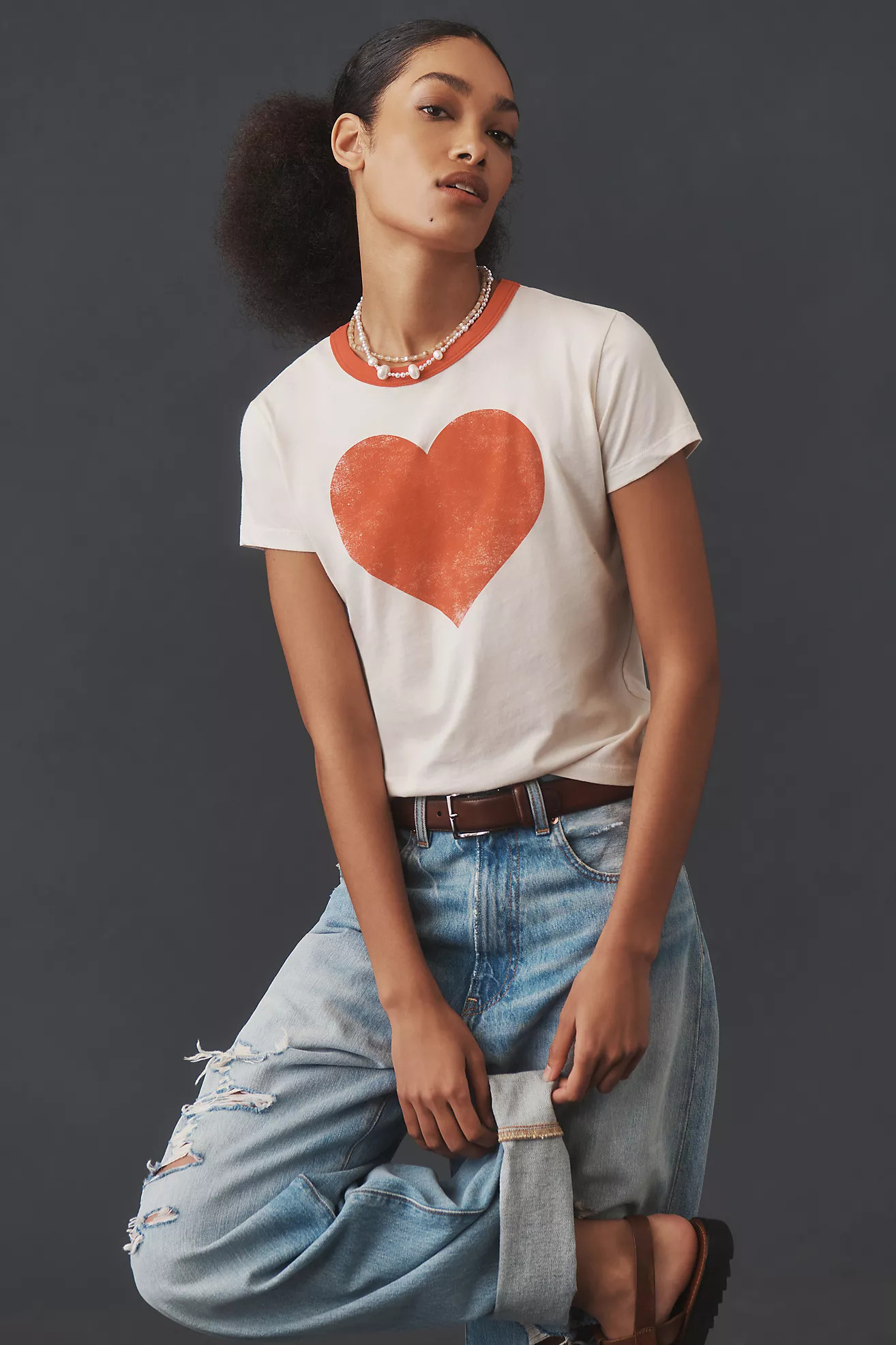 Letluv Heart Ringer Tee | Anthropologie (US)
