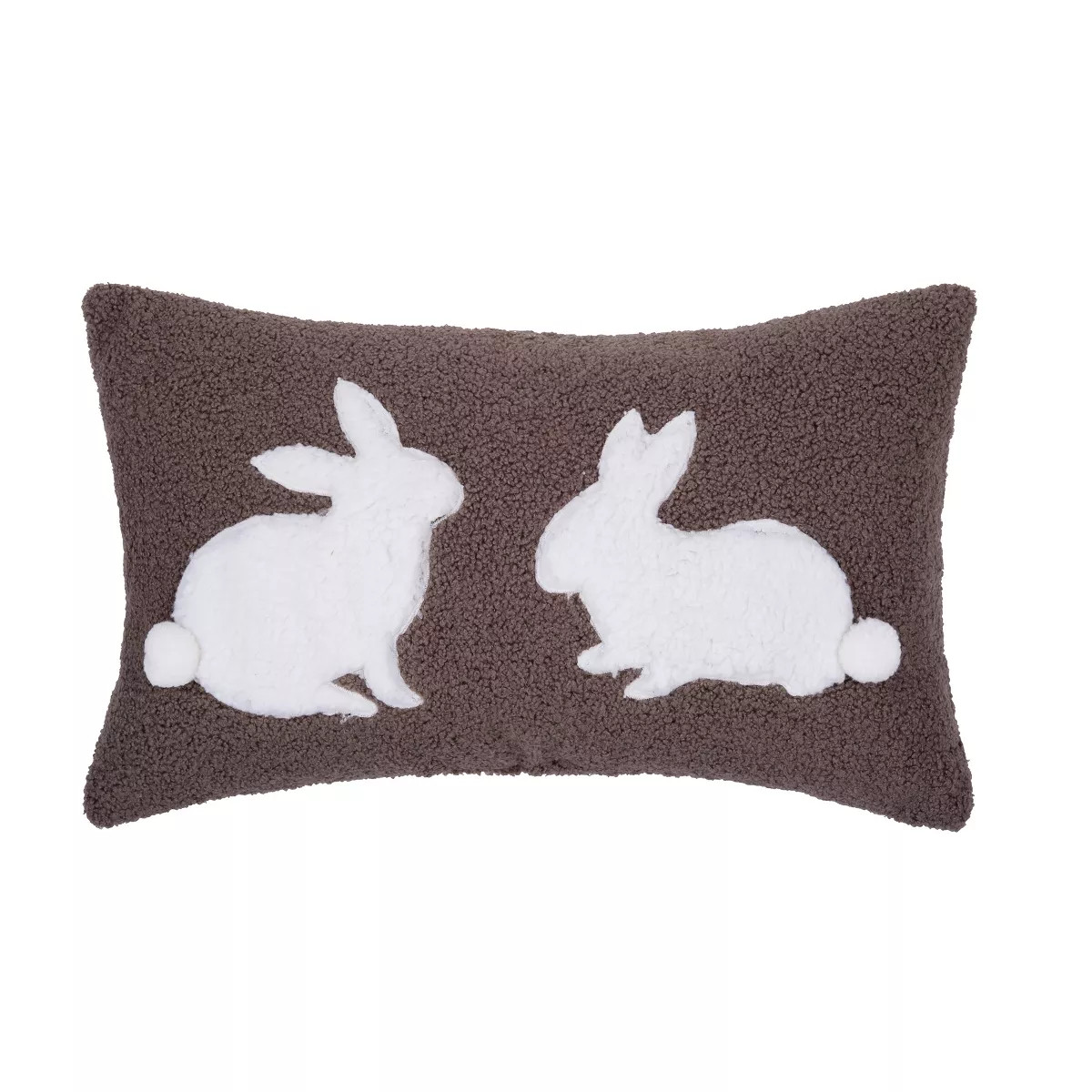 C&F Home 12" x 20" Spring Easter Bunny Rabbit Duo Silhouette w/ Tufted Tails Decorative Throw Pil... | Target