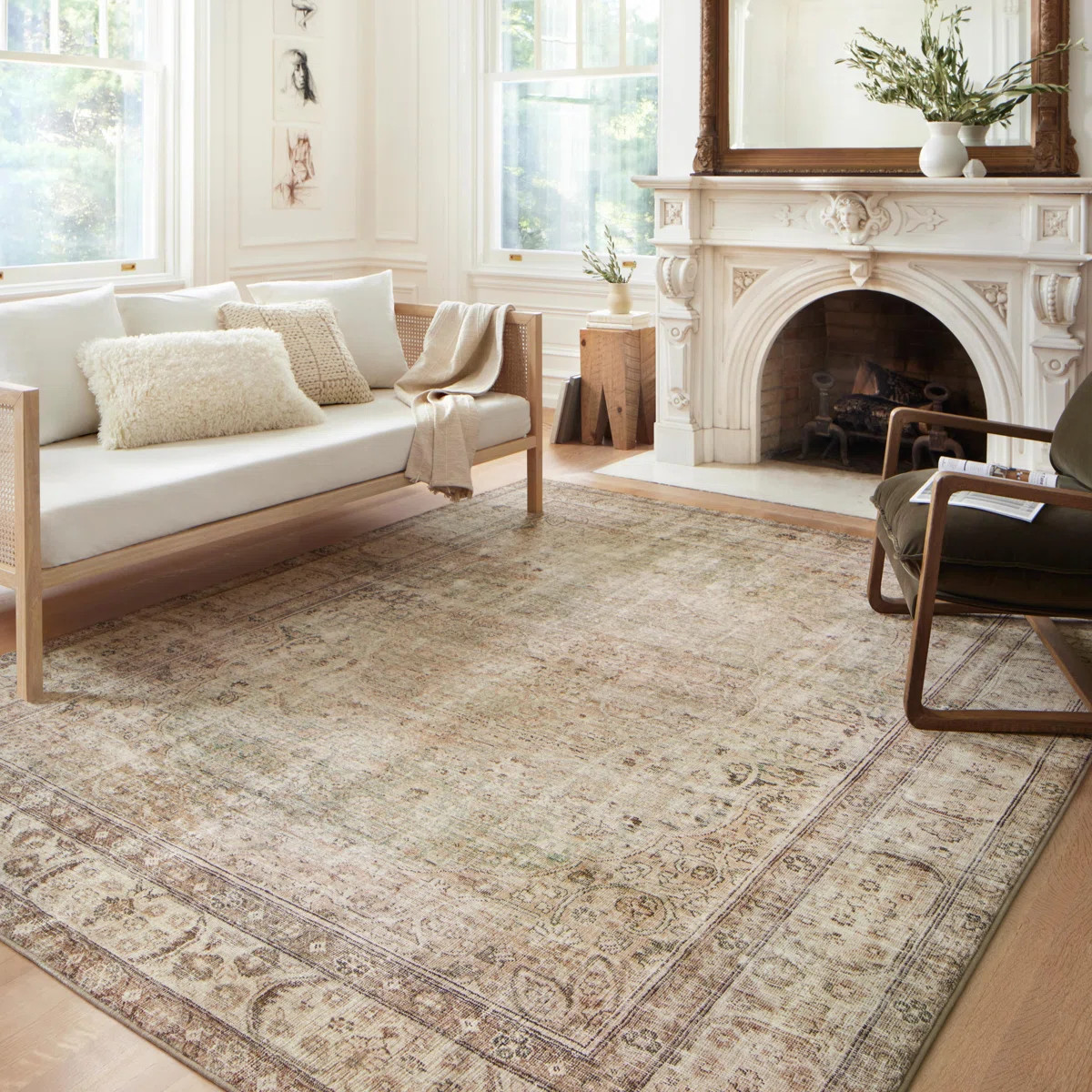 Loloi Margot Antique/Sage Area Rug feat. CloudPile | Wayfair North America