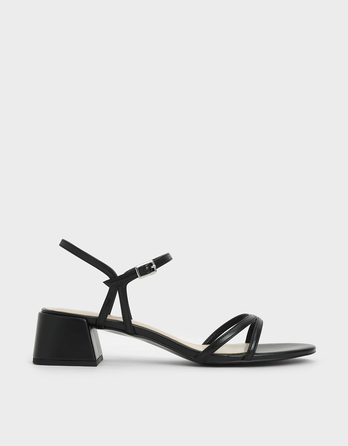 Strappy Block Heel Sandals
- Black | CHARLES & KEITH (US)