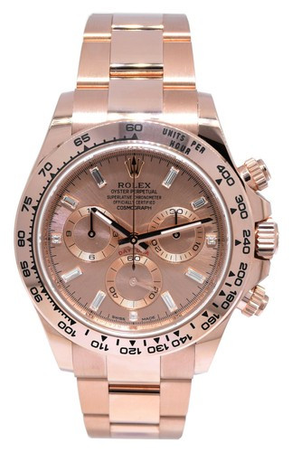 NEW Rolex Daytona Chronograph 18k RG Rose Diamond Dial Watch Box/Papers 116505 | eBay US