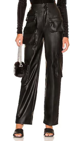Sigmund Faux Leather Pant in Black | Revolve Clothing (Global)