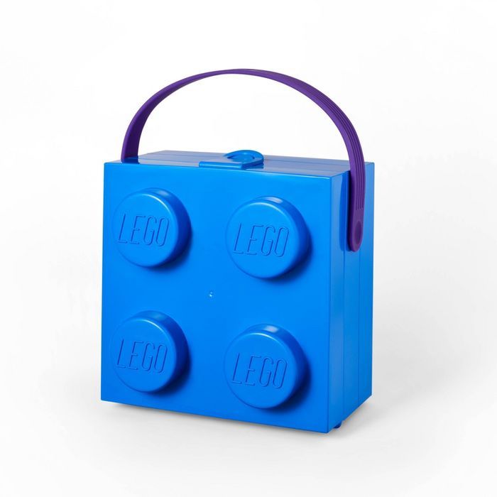 LEGO Brick Storage Box with Contrast Handle Blue/Purple - LEGO® Collection x Target | Target