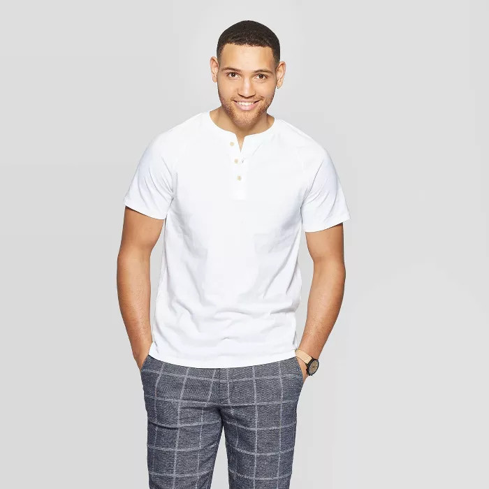 Men's Standard Fit Short Sleeve Henley T-Shirt - Goodfellow & Co™ | Target