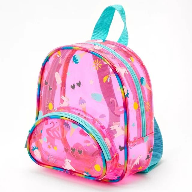 Claire's Club Little Girl Transparent Mini Backpack - Pink | Walmart (US)