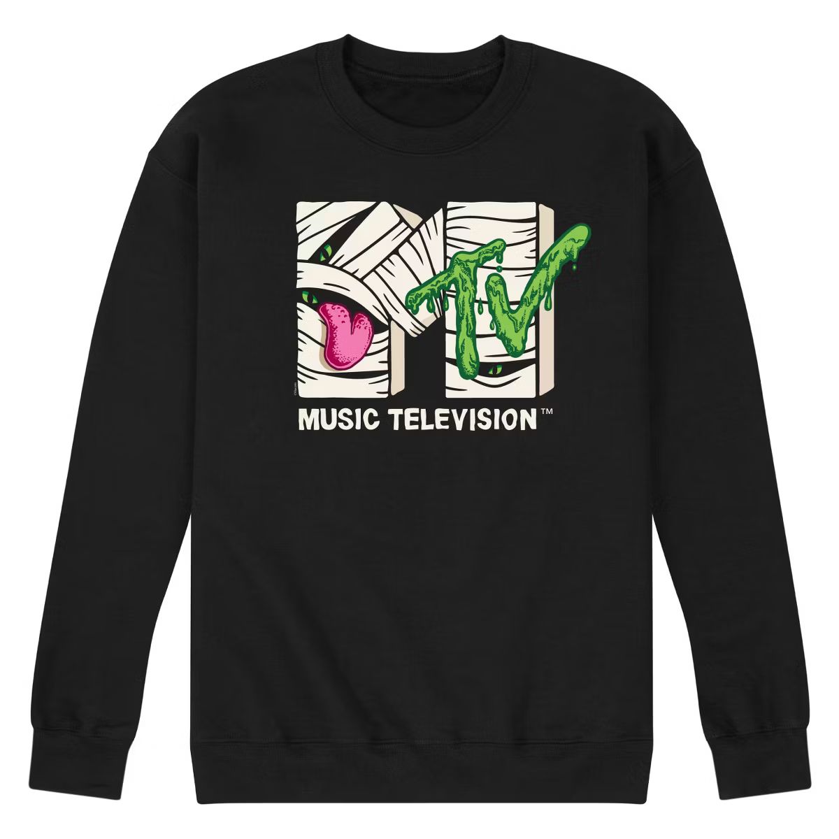 Men's - MTV - Halloween Mummy Monster Logo Graphic Fleece Sweatshirt | Target