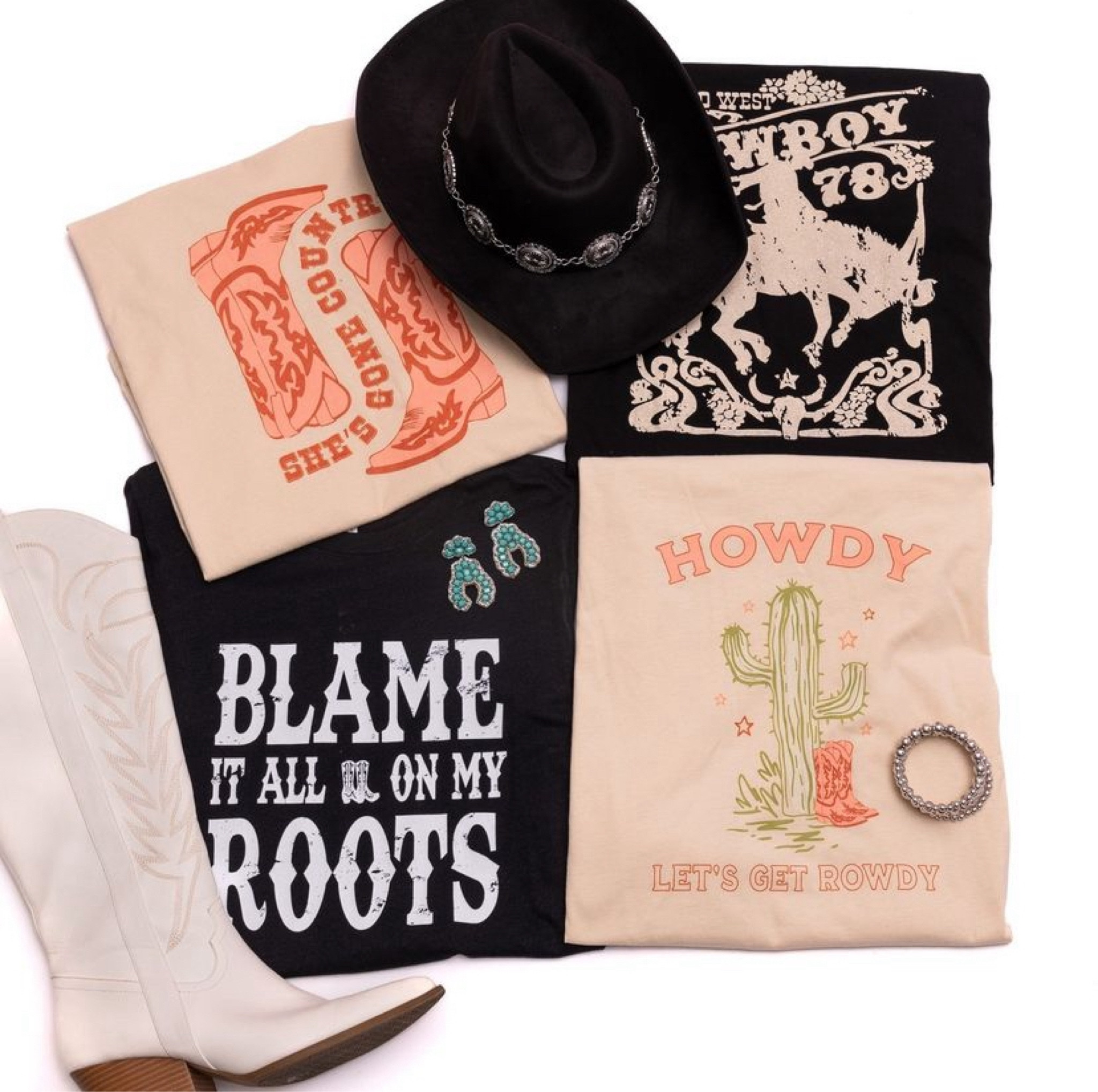 Country concert graphic tees! Pair with denim shorts and cowboy boots and you’re all set! Code APRIL20 for 20% off your order. 

#country #countryconcert #festivalseason #festival #cowboy #cowboyboots #boots #hat #cowboyhat #summer #spring #discount #sale #promocode



#LTKstyletip #LTKFestival